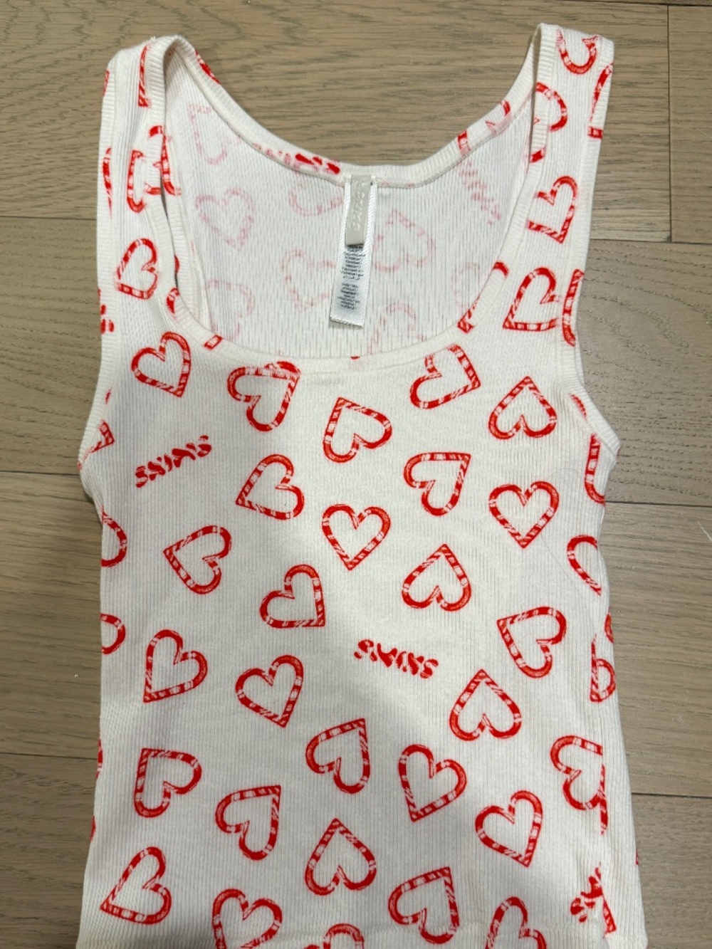 Skims valentines hearts tank top